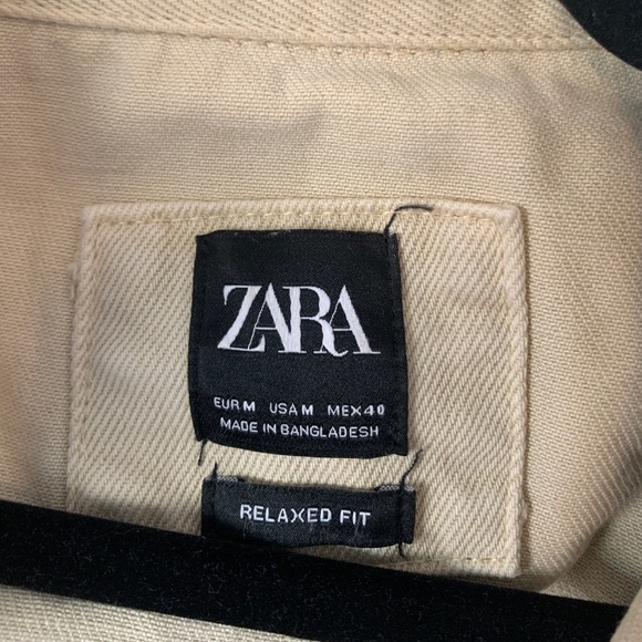 Zara tan distressed work jacket - Picture 5 of 5